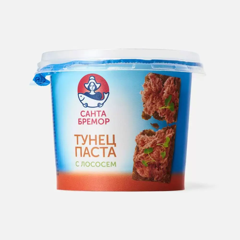 [4810168064518] Паста с тунцом и лососем 140 г. 1/6 "Санта Бремор"