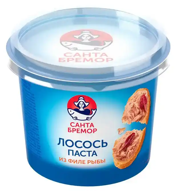 [4810168066062] Паста из филе тресковых с лососем "Лосось Паста" 140 г. 1/6 ТМ СБ