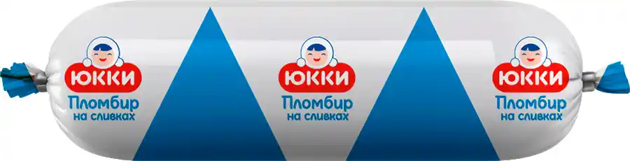 Мороженое пломбир "ЮККИ Пломбир на сливках" с ароматом ванили пласт.банка 500г 1/6