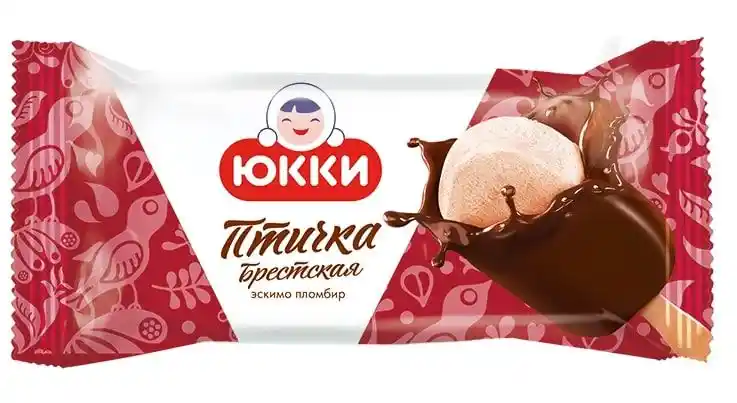 Мороженое пломбир с ароматом сливочного крема ''ПТИЧКА БРЕСТСКАЯ'' 450г 1/9