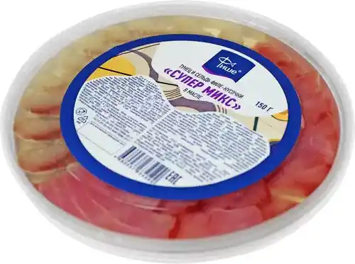Тунец и сельдь ф/к в масле "Супер Микс" 150гр/8